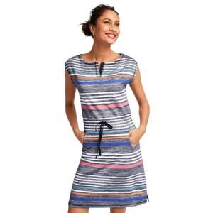 Talbots Multi-Color Stripe Shift Dress Size Small